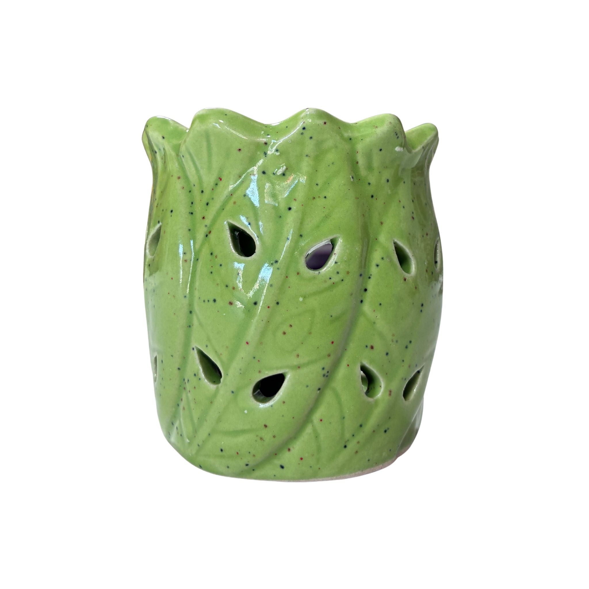 QUEMADOR DE CERÁMICA PARA WAX MELTS – DISEÑO BOTÁNICO